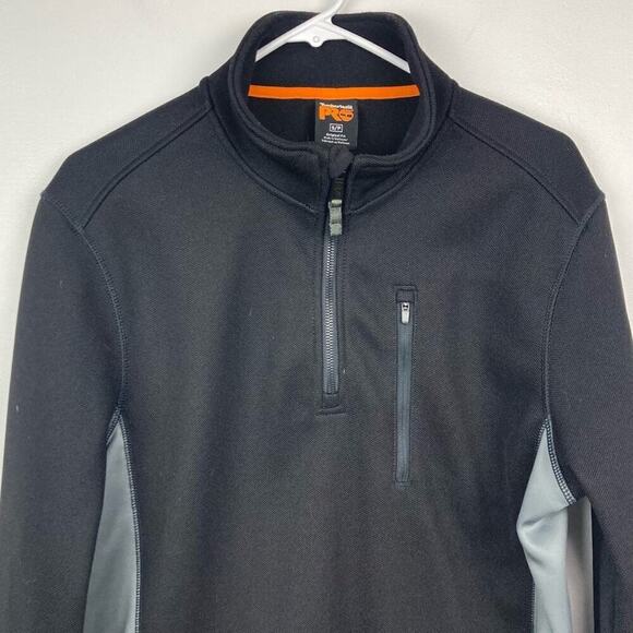 TIMBERLAND Pro Studwall Quarter-Zip Textured Fleece in Black - Picture 7 of 15